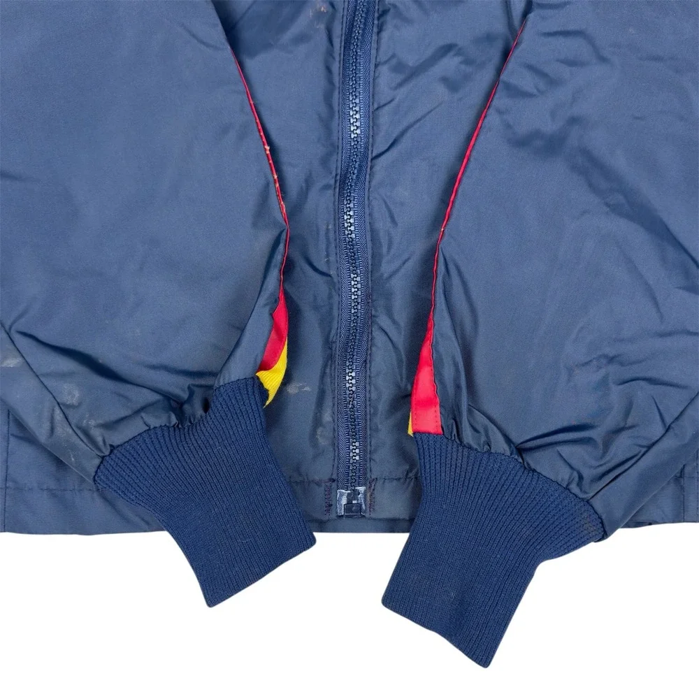 Vintage Bridgestone Cafe Racing Jacket Men's M Blue Yellow 70s 80s Swingster USA